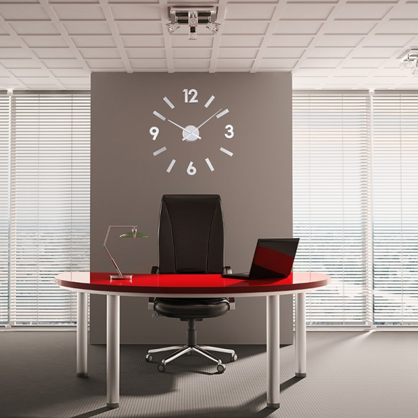 Ρολόι Τοίχου Αυτοκόλλητο (Φ70) Octopus T4325S DIY Aluminium