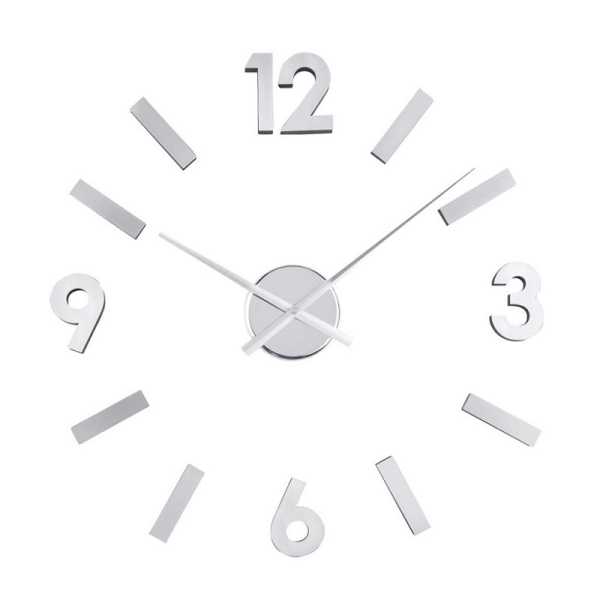 Ρολόι Τοίχου Αυτοκόλλητο (Φ70) Octopus T4325S DIY Aluminium