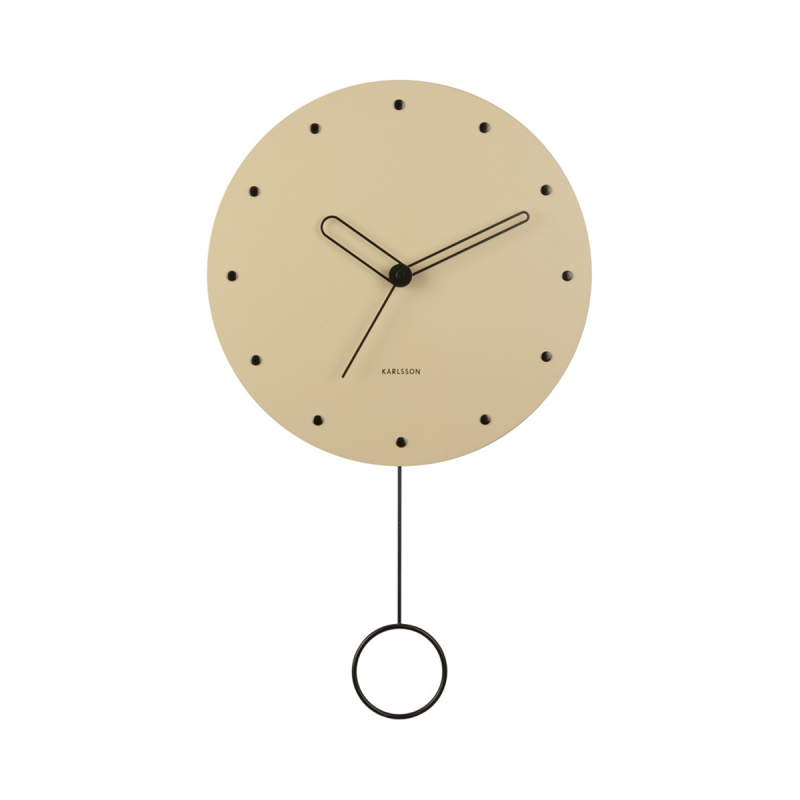 Ρολόι Τοίχου (Φ30) Karlsson Studs Pendulum Sand Brown