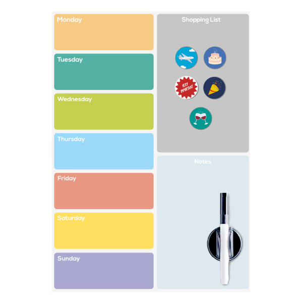 Μαγνητικός Πίνακας Ανακοινώσεων (29x0.6x42) Balvi By Octopus Week Planner MC