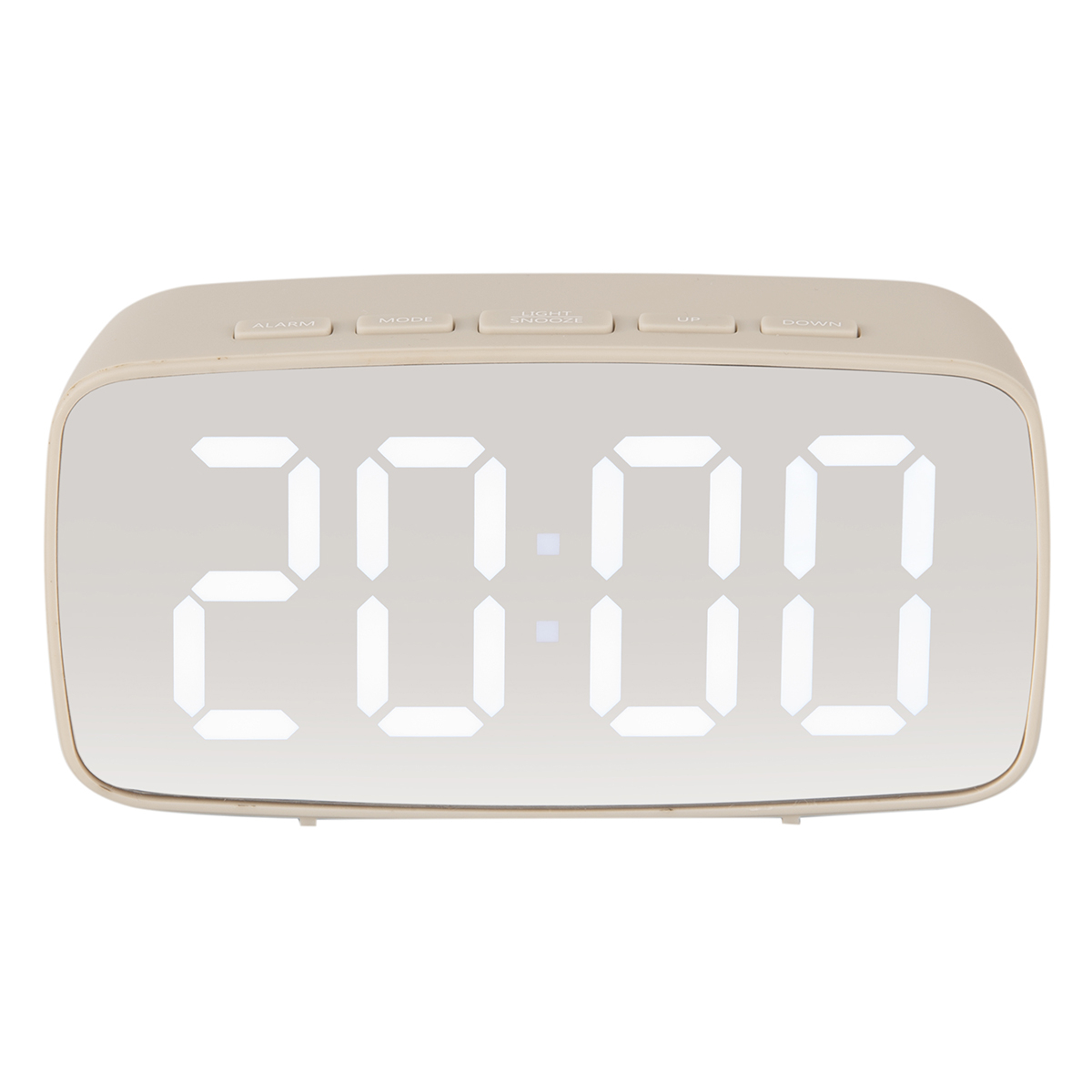 Ρολόι Επιτραπέζιο (12x4x6) – Ξυπνητήρι Karlsson Mirror Led Oval Warm Grey 257518