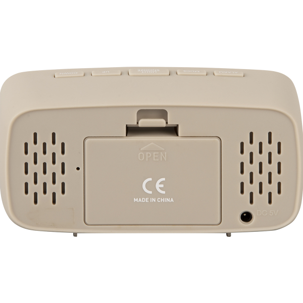 Ρολόι Επιτραπέζιο (12x4x6) - Ξυπνητήρι Karlsson Mirror Led Oval Warm Grey