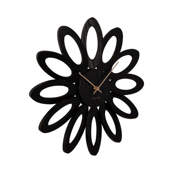 Ρολόι Τοίχου (Φ40) Karlsson Fiore Veneer Black