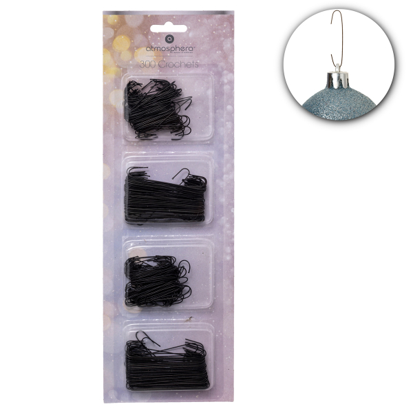 Πιαστράκια Στολιδιών (300τμχ) A-S Black 647190