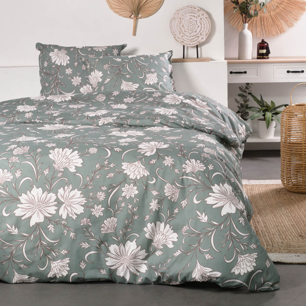 Σεντόνια Υπέρδιπλα (Σετ) Ravelia Cotton Flora