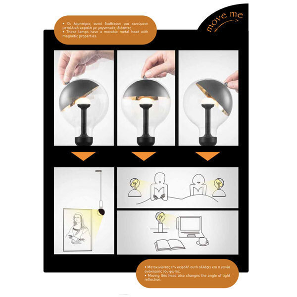 Διακοσμητική Λάμπα LED Eurolamp Dimmable  E27/5.5W/2700K/450Lm Move Me 147-81890