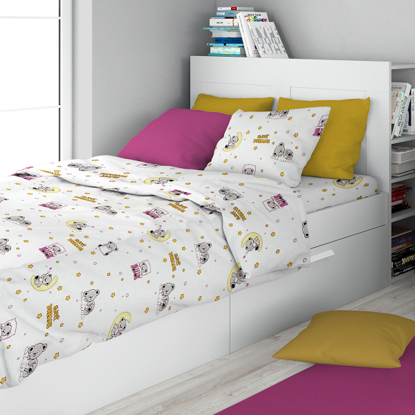 Πάπλωμα Μονό (160x240) Dimcol Sweet Dreams 553 White - Pink