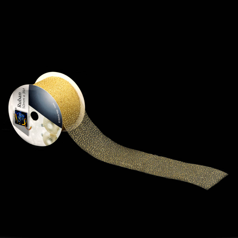 Χριστουγεννιάτικη Κορδέλα (300x5) A-S Gold Glitter 169533