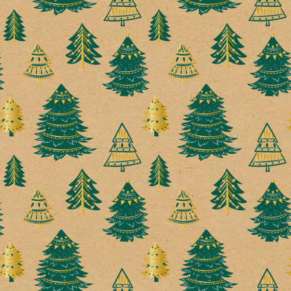 Χριστουγεννιάτικο Χαρτί Περιτυλίγματος (70x500) A-S Kraft Trees 183862