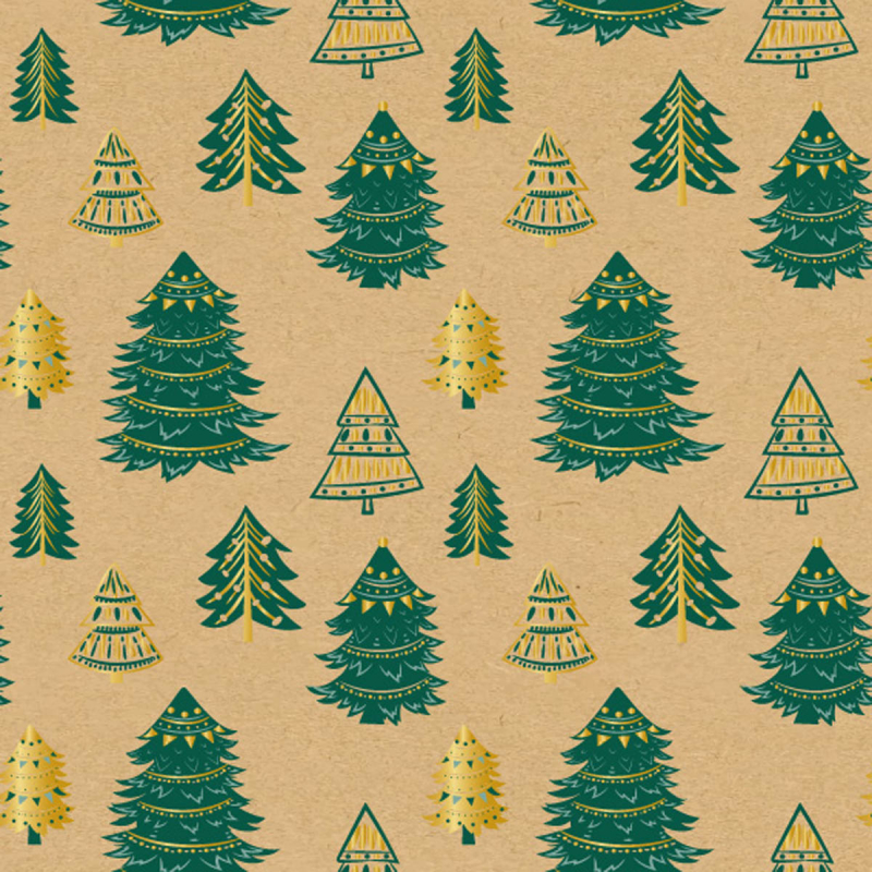Χριστουγεννιάτικο Χαρτί Περιτυλίγματος (70x500) A-S Kraft Trees 183862