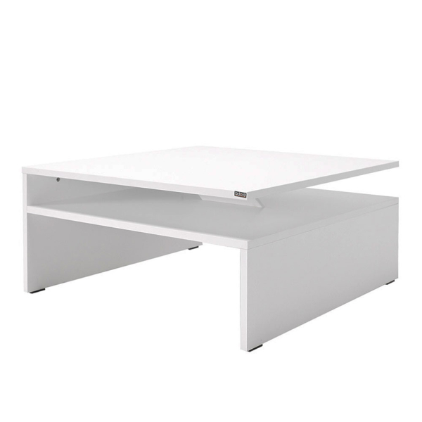 Τραπέζι Σαλονιού Με Ράφι (90x90x42) A-D New Line White SHP-640-DD-1