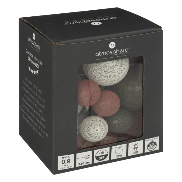 Διακοσμητική Γιρλάντα Ρεύματος Με 20 LED Φωτάκια A-S Land Timer 195349