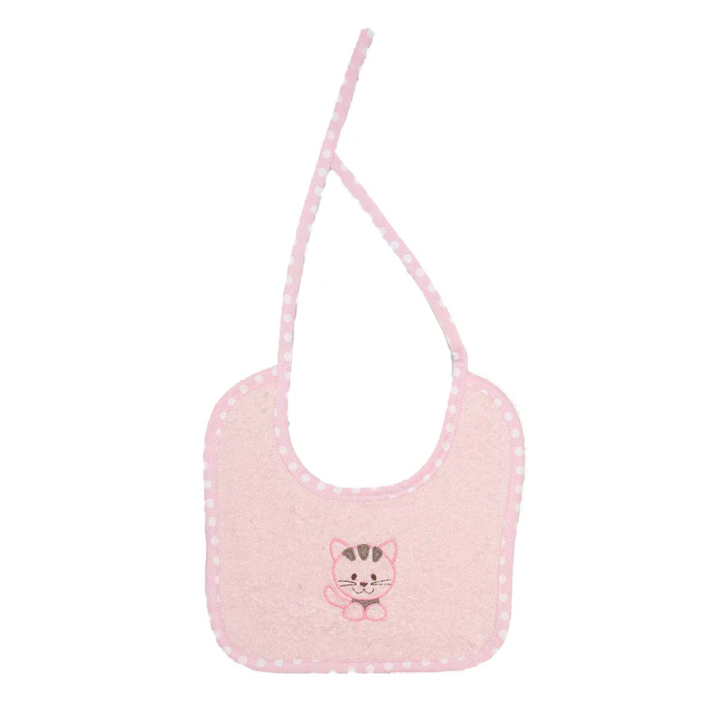 Σαλιάρα Πετσετέ (25x25) Dimcol Kitty 136 Ροζ