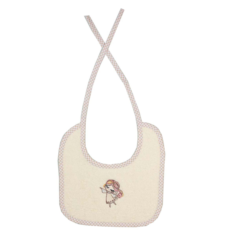 Σαλιάρα Πετσετέ (25x25) Dimcol Little Angel 143 Εκρού