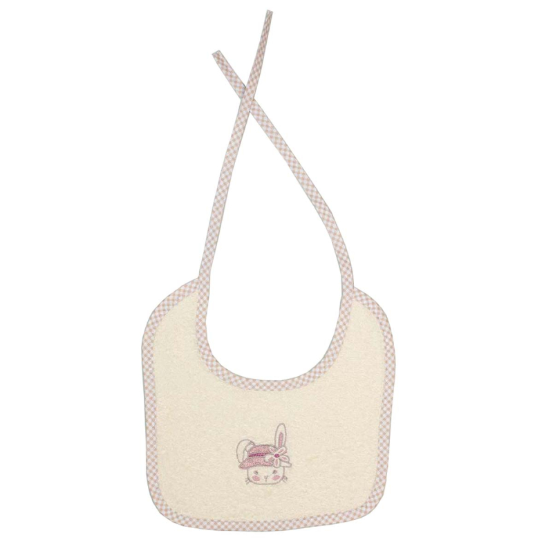 Σαλιάρα Πετσετέ (25x25) Dimcol Little Rabbit Girl 148 Εκρού