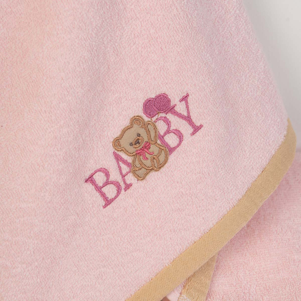 Βρεφικές Πετσέτες (Σετ 2τμχ) Dimcol Baby Bear 162 Ροζ