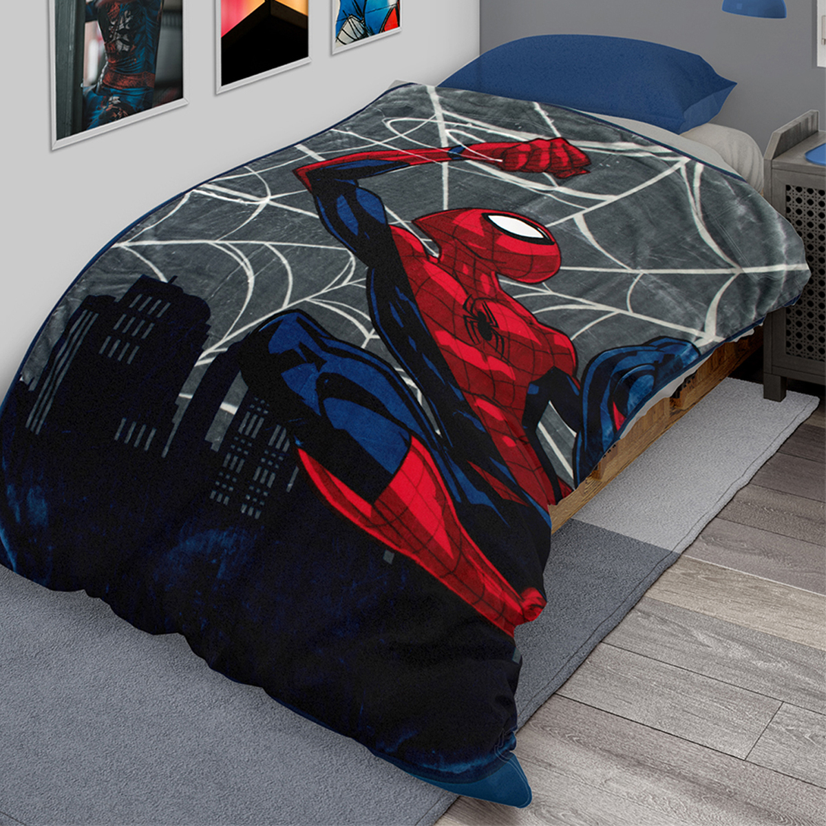 Κουβέρτα Βελουτέ Μονή (160×220) Dimcol Spider-Man 512