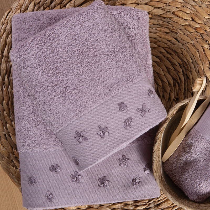 Πετσέτες Μπάνιου (Σετ 3τμχ) Nef-Nef Blossom Lilac 550gsm