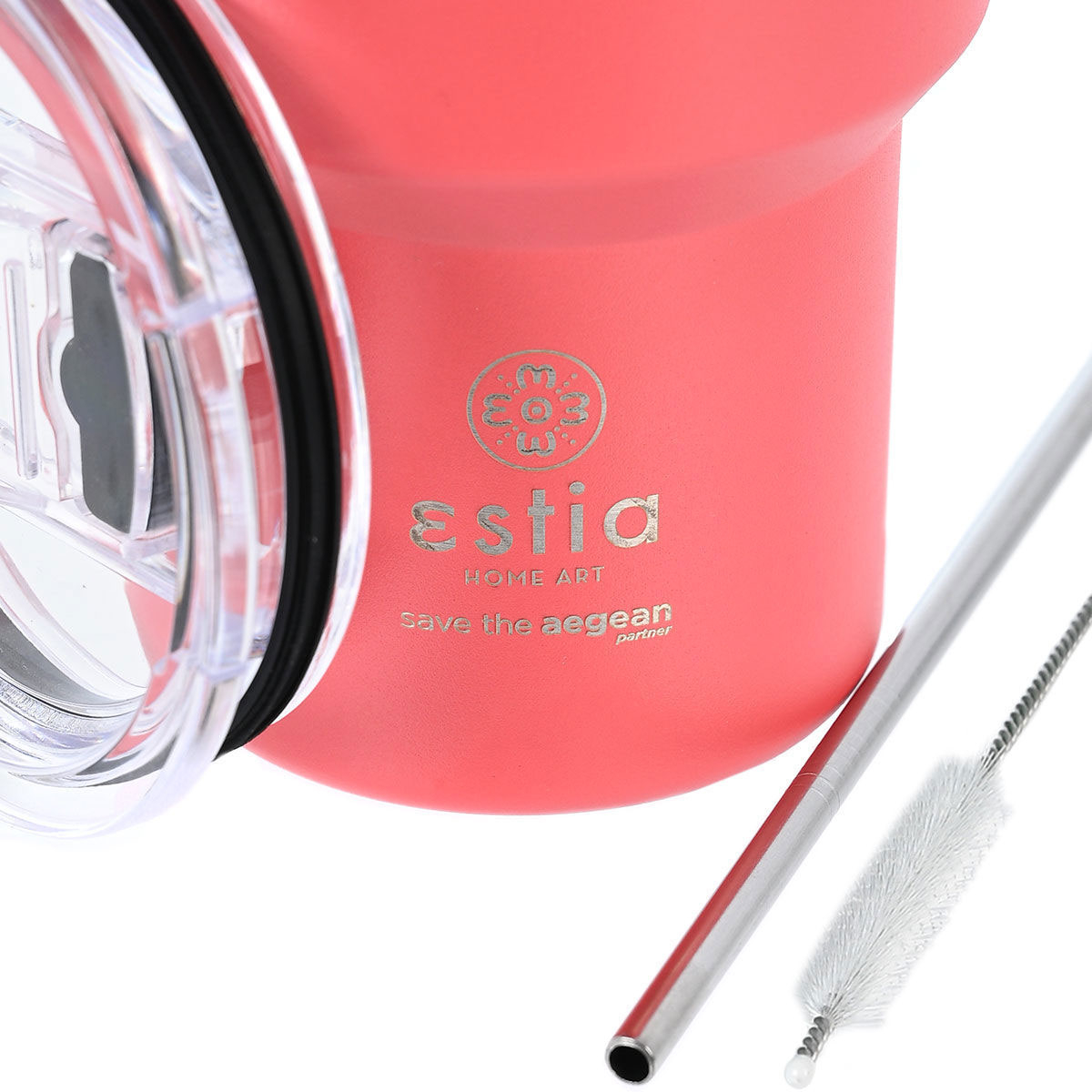 Ποτήρι Θερμός 400Ml Estia Save The Aegean Fusion Coral Home Οργάνωση & Αποθήκευση Spitishop