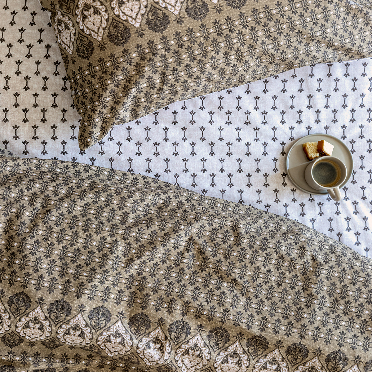 Σεντόνια King Size (Σετ) Palamaiki Fashion Fl6218 Home Λευκά Είδη Κρεβατοκάμαρας Spitishop