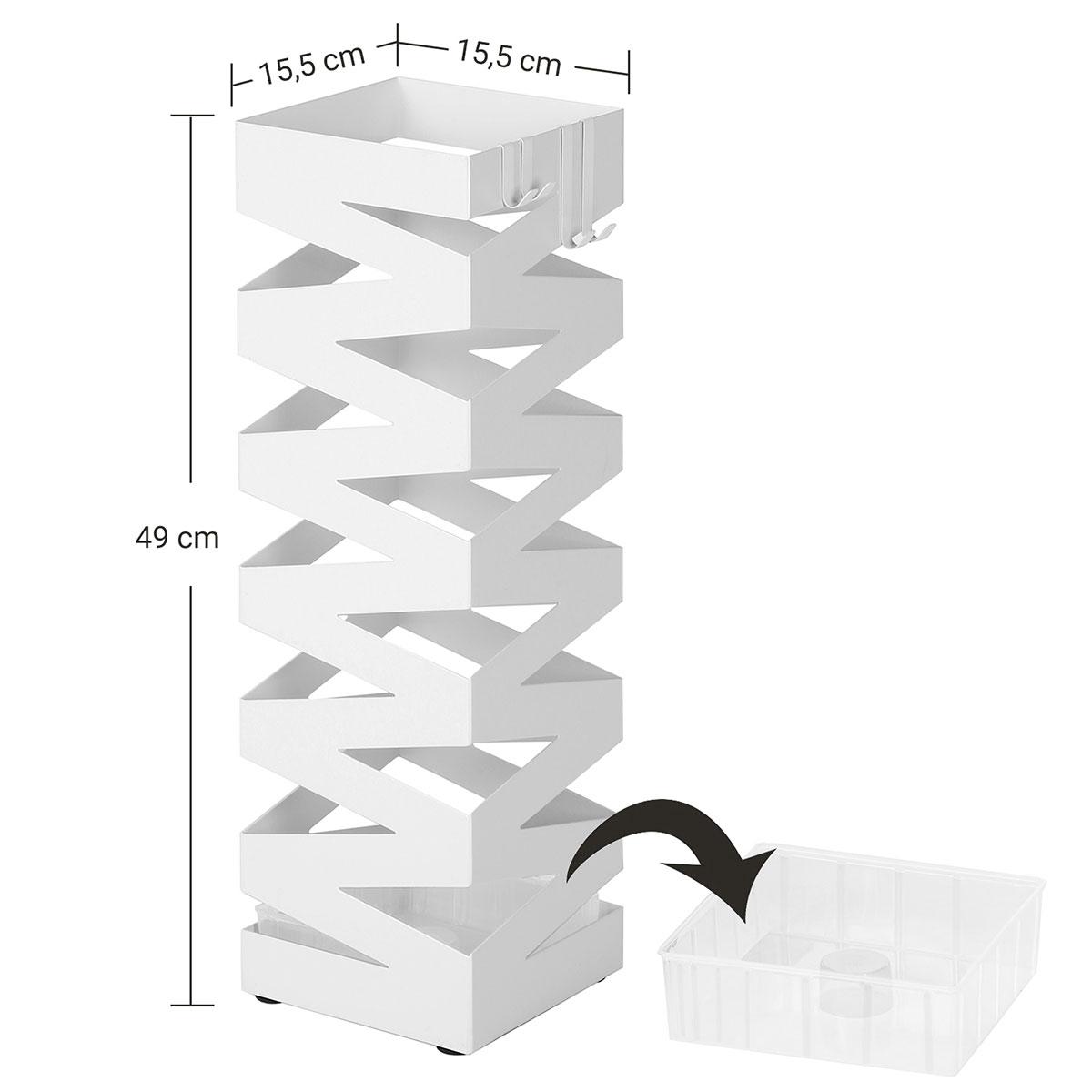 Ομπρελοθήκη (15 5X15 5X49) Songmics Luc16W Home Διακόσμηση Ομπρελοθήκες Spitishop
