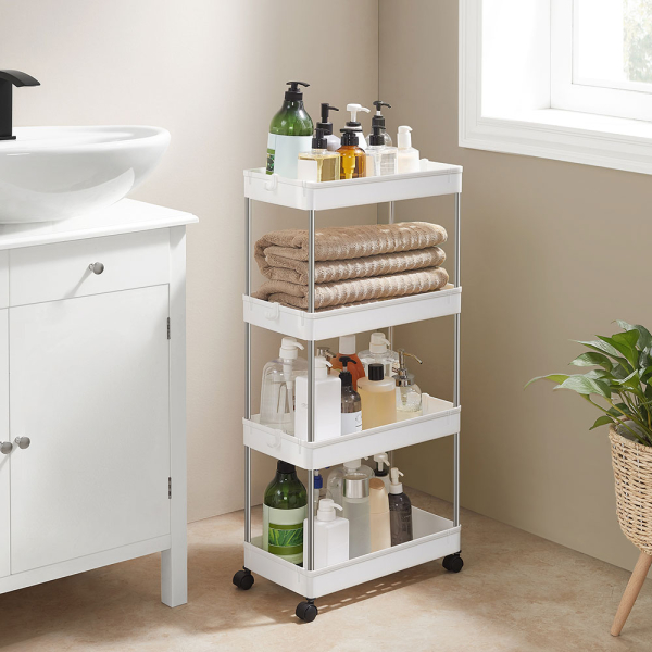 Τρόλεϊ/Ραφιέρα 4 Θέσεων (42x22.5x86) Songmics KSC10WT