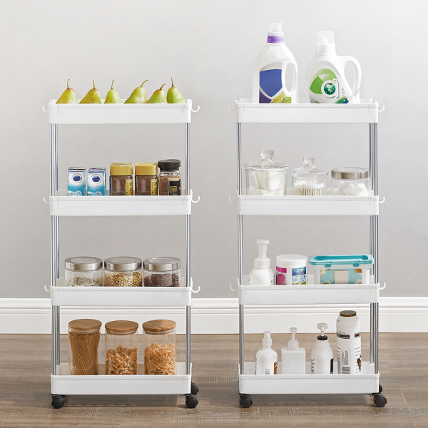 Τρόλεϊ/Ραφιέρα 4 Θέσεων (42x22.5x86) Songmics KSC10WT