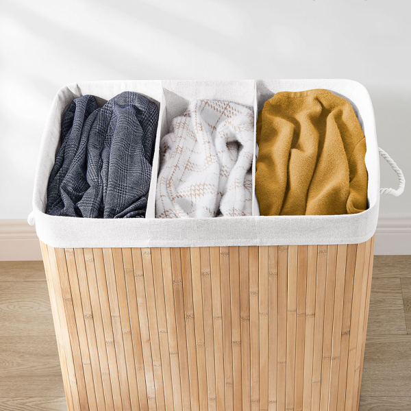 Καλάθι Απλύτων 3 Θέσεων (60x40x61.5) Songmics LCB091N01V2