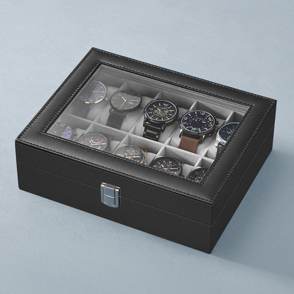 Θήκη Για 10 Ρολόγια (25x21x8.5) Songmics JWB010BK