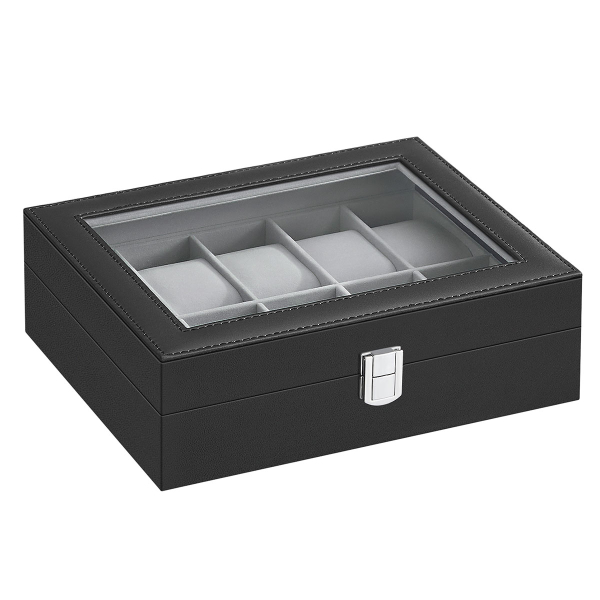 Θήκη Για 10 Ρολόγια (25x21x8.5) Songmics JWB010BK