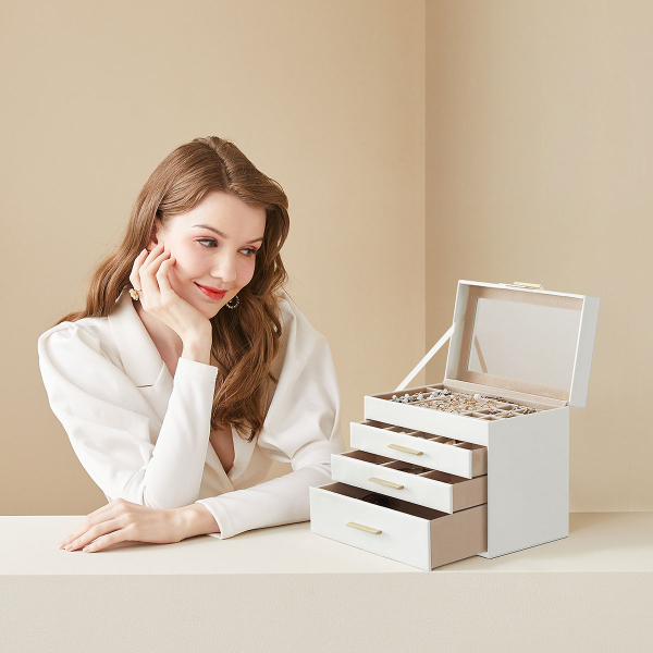 Μπιζουτιέρα Κουτί Με Συρτάρια (25.1x15.3x21.5) Songmics JBC161W01