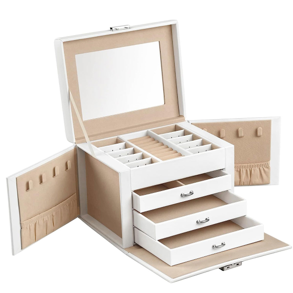 Μπιζουτιέρα Κουτί Με Συρτάρια & Καθρέφτη (22.5x17.5x16.5) Songmics JBC159W01