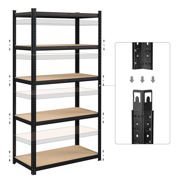 Μεταλλική Ραφιέρα Δαπέδου 5 Θέσεων (100x50x200) Songmics GLR050B01