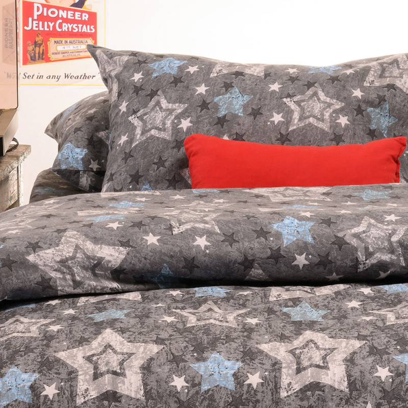 Ζεύγος Φανελένιες Μαξιλαροθήκες (50x70) Melinen Winter Line Asterio Grey