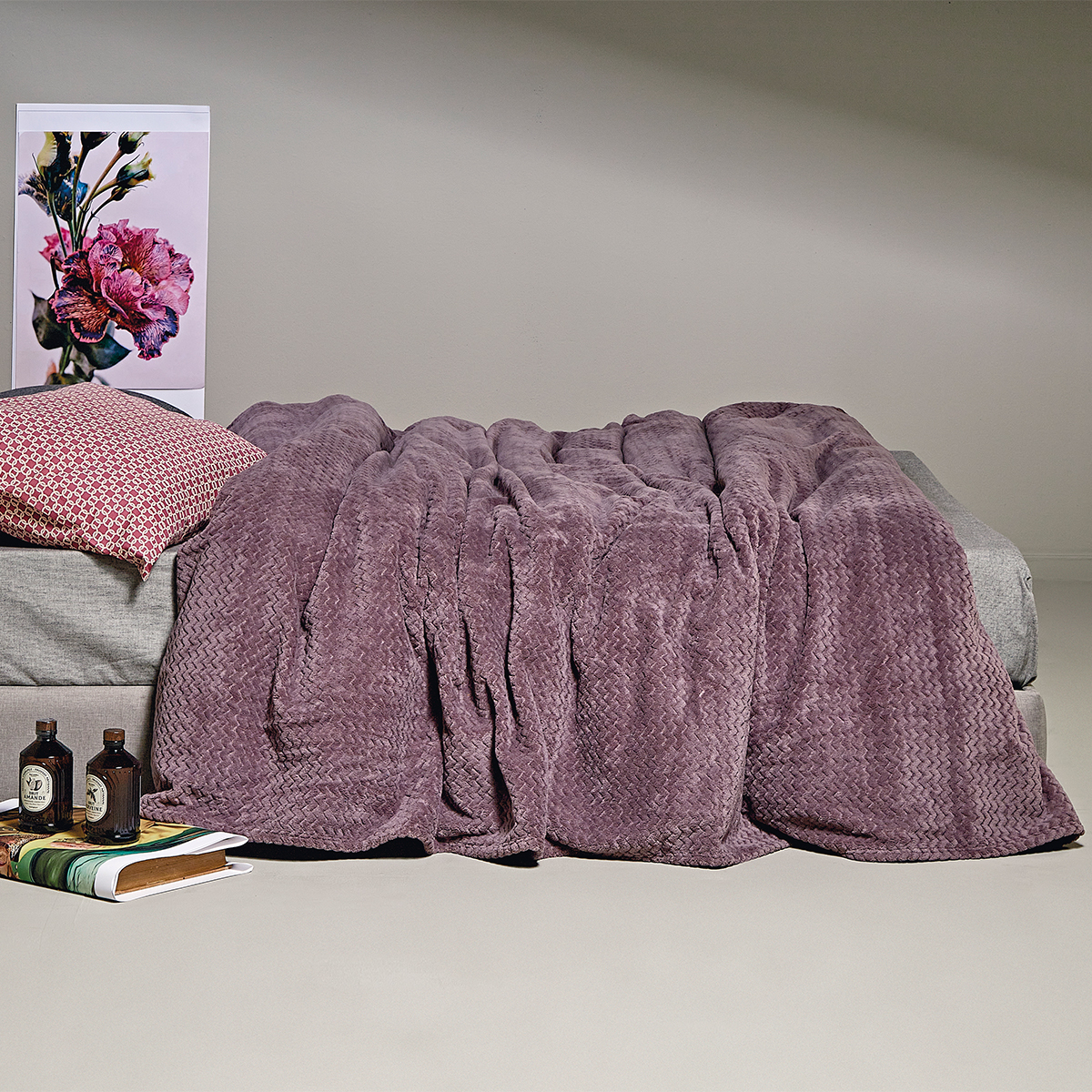 Κουβέρτα Fleece Υπέρδιπλη (240×220) Kentia Versus Stanley 35 Lilac