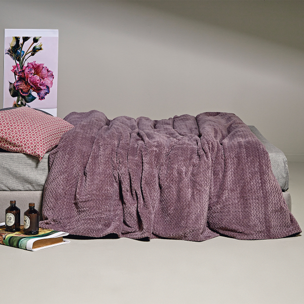 Κουβέρτα Fleece Ημίδιπλη (180x240) Kentia Versus Stanley 35 Lilac