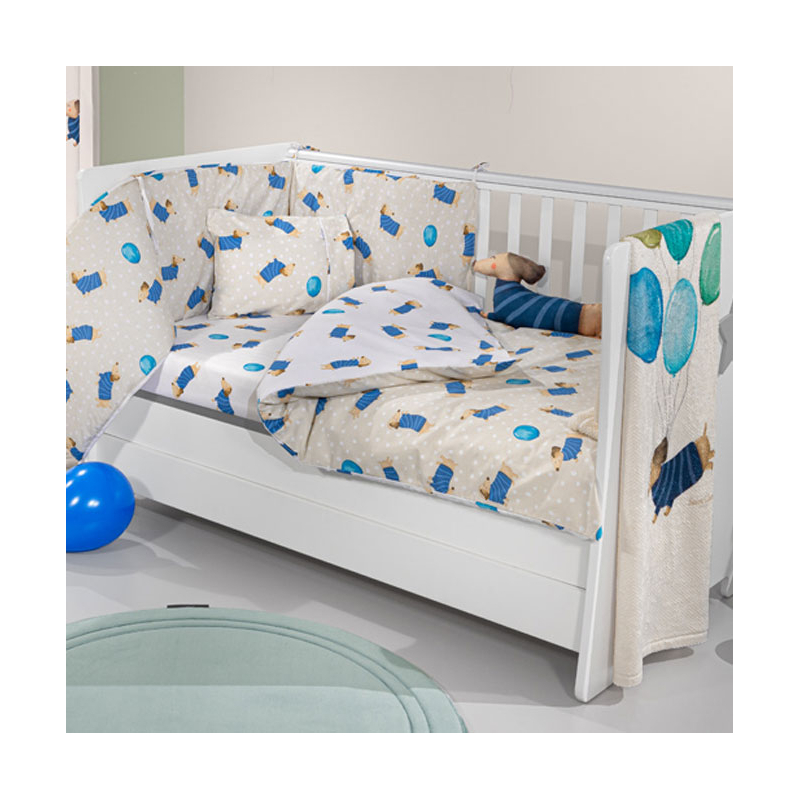 Σεντόνια Κούνιας (Σετ 3τμχ) Saint Clair Pet Blue