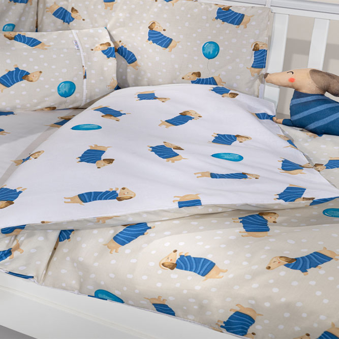 Σεντόνια Κούνιας (Σετ 3Τμχ) Saint Clair Pet Blue Home Βρεφικά Προίκα Μωρού Spitishop