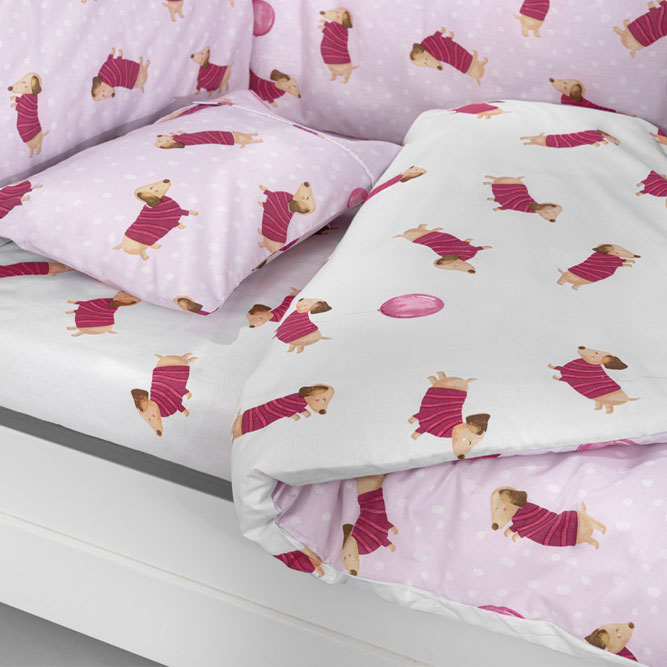 Σεντόνια Κούνιας (Σετ 3Τμχ) Saint Clair Pet Fuchsia Home Βρεφικά Προίκα Μωρού Spitishop
