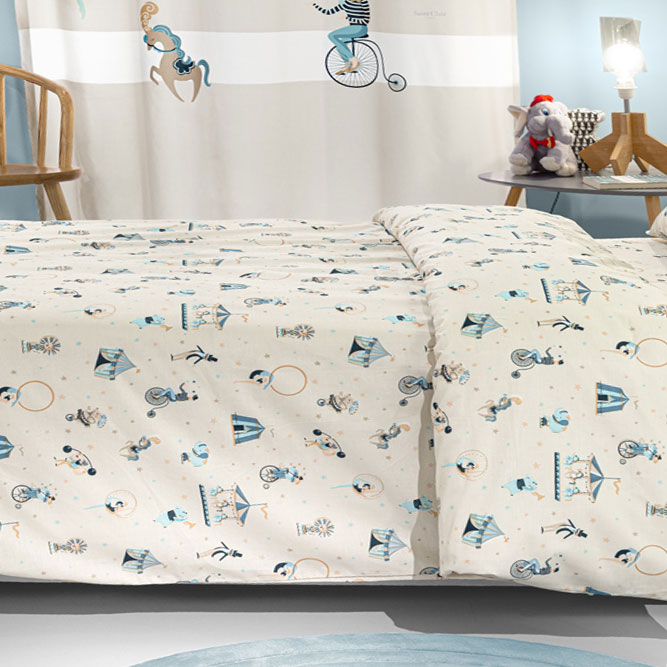 Παπλωματοθήκη Μονή (Σετ 165X225) Saint Clair Enjoy Sky Home Παιδικά Λευκά Είδη Παπλωματοθήκες Παιδικές Spitishop
