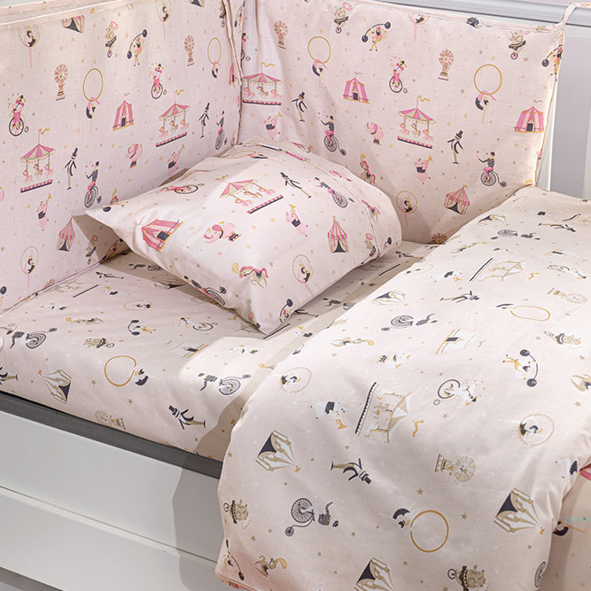 Σετ Κούνιας 3Τμχ Saint Clair Enjoy Pink Home Βρεφικά Προίκα Μωρού - Λίκνου Spitishop