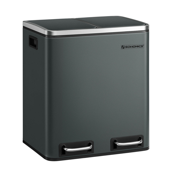 Κάδος Απορριμμάτων Διπλός (41x31.5x47) Songmics 30lt LTB30GS