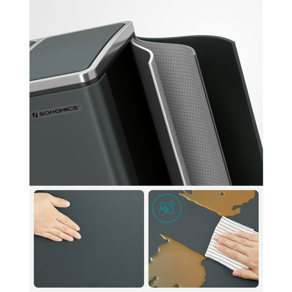 Κάδος Απορριμμάτων Διπλός (41x31.5x47) Songmics 30lt LTB30GS