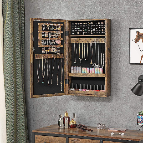 Καθρέφτης Τοίχου/Κοσμηματοθήκη (37x10x67) Songmics JJC051K01