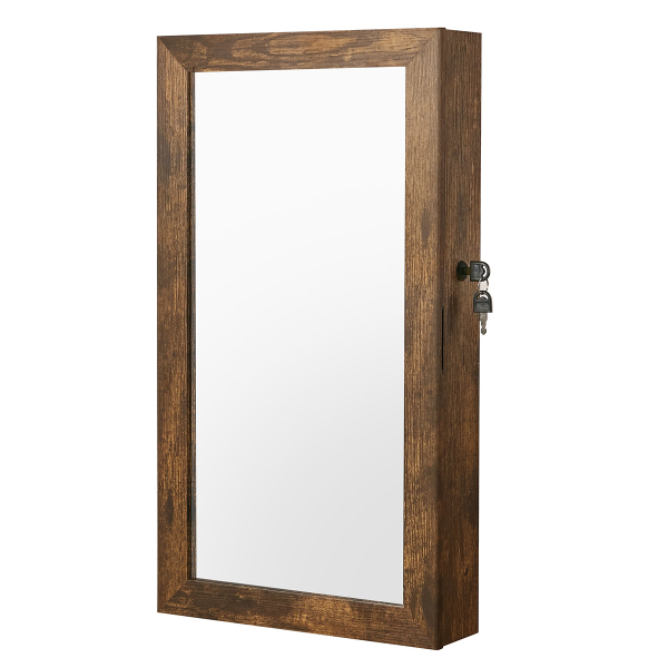 Καθρέφτης Τοίχου/Κοσμηματοθήκη (37x10x67) Songmics JJC051K01