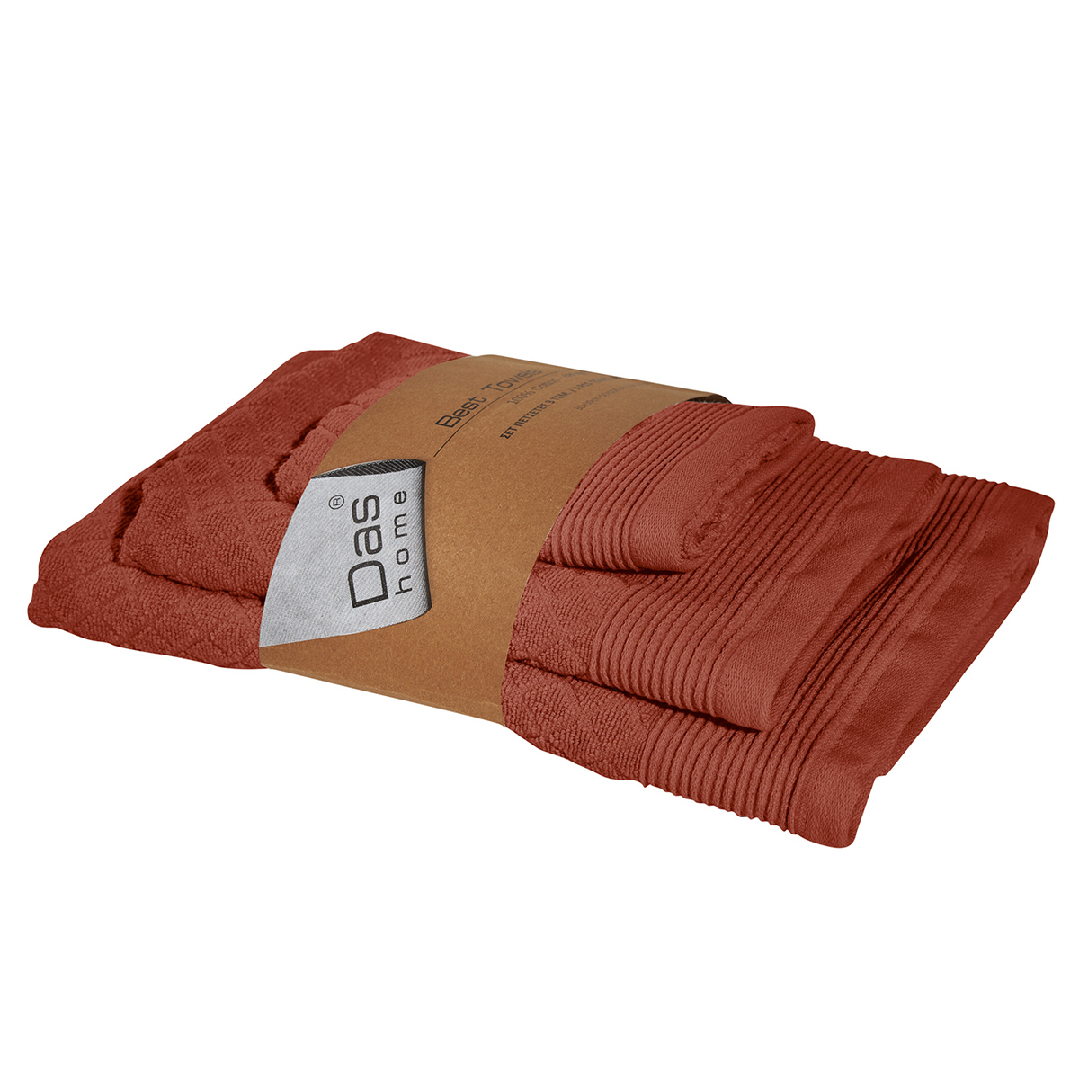 Πετσέτες Μπάνιου (Σετ 3Τμχ) Das Home Best 0685 480Gsm Λευκά Είδη Spitishop