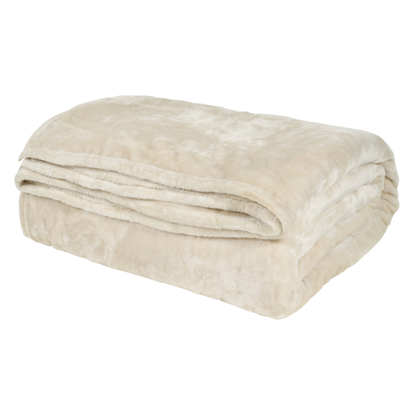 Κουβέρτα Fleece Μονή (160x220) Das Home Velour 1341 Ivory