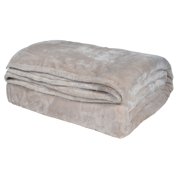 Κουβέρτα Fleece Μονή (160x220) Das Home Velour 1345 Beige