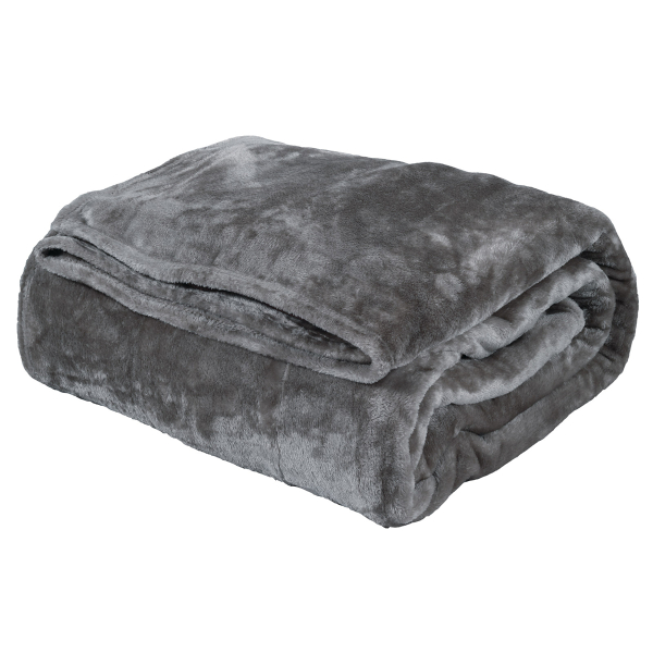 Κουβέρτα Fleece Υπέρδιπλη (220x240) Das Home Velour 1343 D.Grey