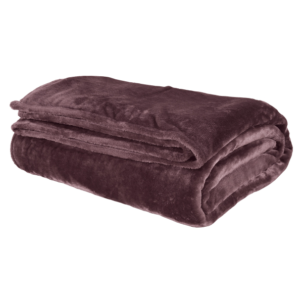 Κουβέρτα Fleece Υπέρδιπλη (220x240) Das Home Velour 1347 Bordeaux